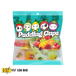 Aiiing Pudding - Mini Coconut Pudding Cup (with Nata de Coco) - Assorted - 25g x 27 pcs x 14 pkts